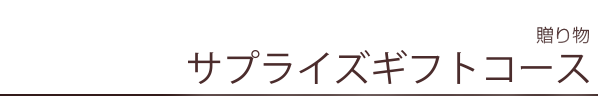 贈り物 サプライズギフトコース